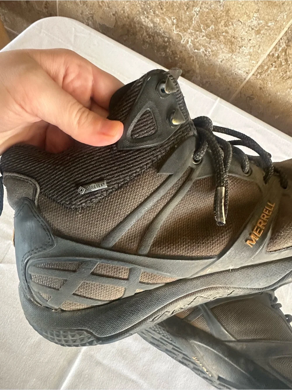 Merrell GORE TEX Brown and Black Men's Trail Boots
